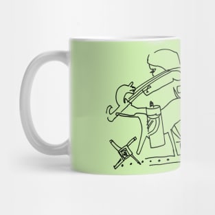 irish traditional music session line art doodle Mug